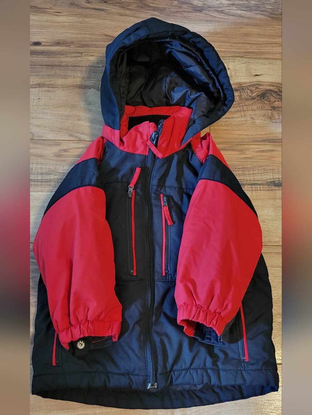 Children's Place 3-in-1 Red and Black Hooded Jacket for Kids